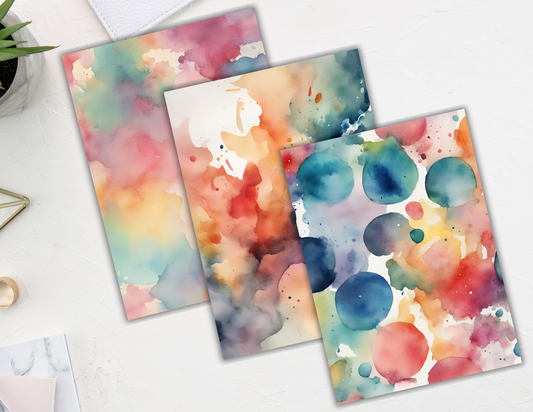 Paint splash cardstock